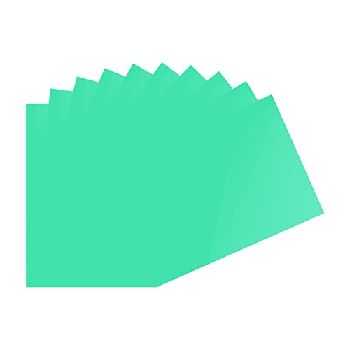 10Pcs Correction Gel Light Filter Overlay Transparent Plastic PVC Sheets Green for Photo