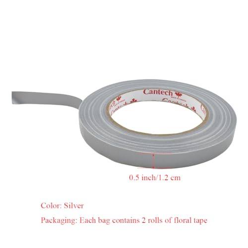 Silver 0.5Inch Wide Floral Tape (600 Foot)