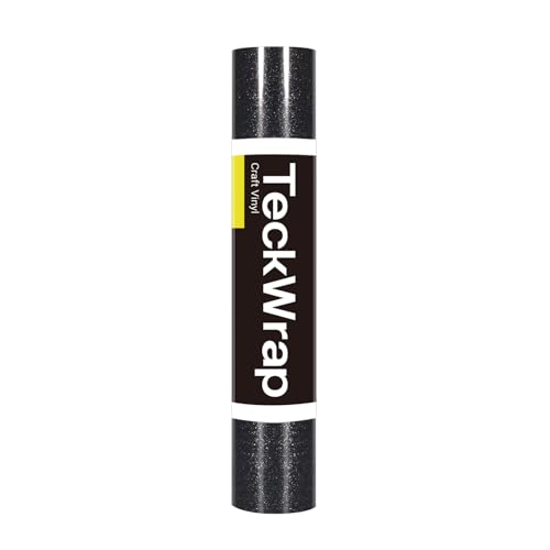 Glossy Black Glitter Permanent Vinyl 12" x 5ft Roll