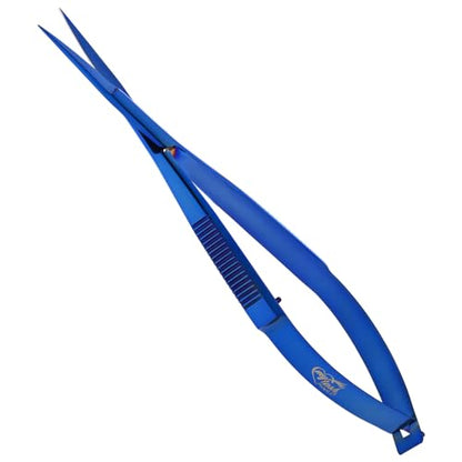 Cross Edge Spring Scissors 5 Inch straight Stainless Steel Precision Eyebrow & Eyelash Shaping & Trimming Scissor