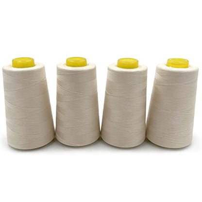 4 Cones of 3000 Yards Each Spool Thread for All Purpose (36000 Foot)