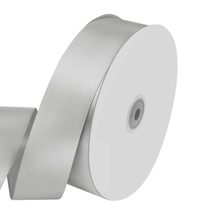 1-1/2" x 100 Yards Silvery Satin Ribbon Crafts Gift Wrapping