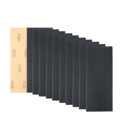 30Pcs 9 x 3.6 Inchs 320 Grit Wet and Dry Handmade Universal Sanding Sheets