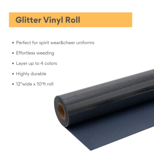 Black Glitter HTV Roll