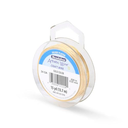 24 Gauge Silver Plated Tarnish Resistant Colored Copper Craft Wire