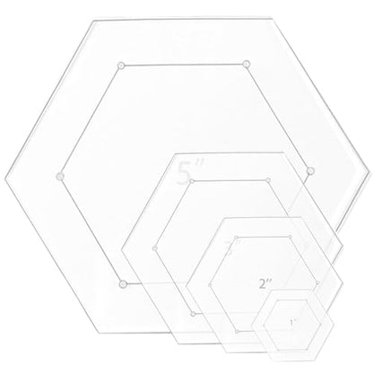 4 Pieces Hexagon Quilting Template with 1 (4 Count)
