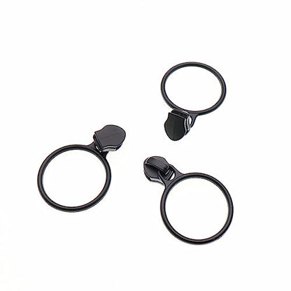 5 Black Nylon Coil Zippers by The Yards Bulk 10 Yards with 25pcs Black Ring Pull Sliders for DIY Tailor Sewing Craft