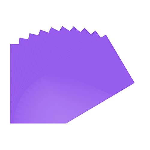 10Pcs Correction Gel Light Filter Overlay Transparent Plastic PVC Sheets Purple for Photo