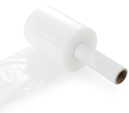 R) Stretch Wrap 5" x 1000' Roll With Handle, 80 Gauge Extra Thick Durable Self-Adhering Plastic Wrap for Moving, Packing Wrap Industrial Strength, Clear Plastic Pallet Shrink (4 Pack) (4 Count)