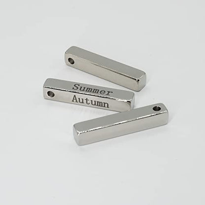 Rectangle Bar Engraving Blanks Stainless Steel Engraving Blank 10 Pack