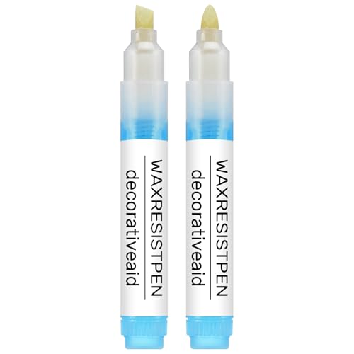 2 Set Wax Resist Pens for Pottery Glaze Refillable Ceramic Pens for Decorating Under Pottery Bisque Not Contain Wax