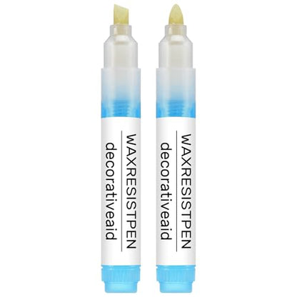 2 Set Wax Resist Pens for Pottery Glaze Refillable Ceramic Pens for Decorating Under Pottery Bisque Not Contain Wax