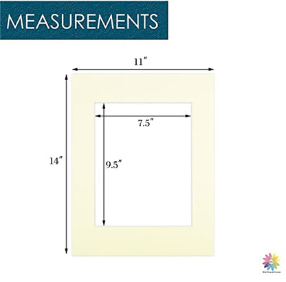 Mat Board Center 10 Pack 11x14 Photo Mats for 8x10 Picture (10 Count)