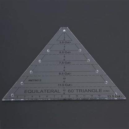 60 Degree Triangle Ruler for Quilting Grids Quilting Rulers