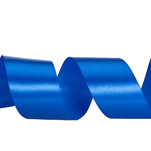 1 1 2 Inch Royal Blue Solid Satin Ribbon for Gift Wrapping (150 Foot)