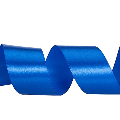 1 1 2 Inch Royal Blue Solid Satin Ribbon for Gift Wrapping (150 Foot)