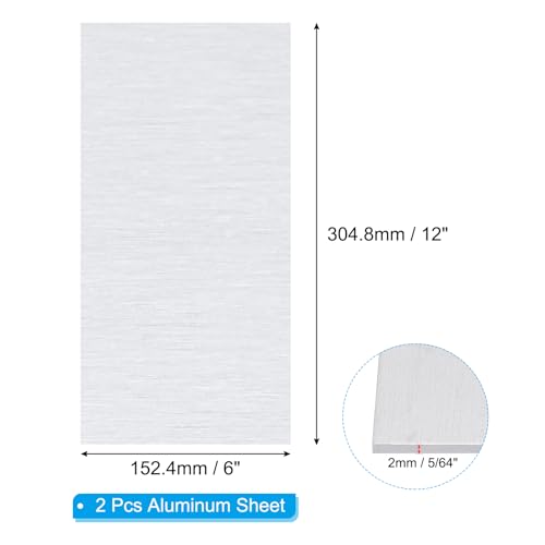 6061 T651 Aluminum Sheet Metal 12 x 6 x 5 (2 Count)
