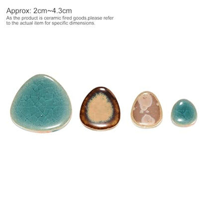 200g Ceramic Mosaic Tiles for Crafts Pebble Green and Coffee