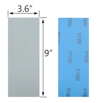 20Pcs 9 x 3.6 Inchs 7000 Grit Wet and Dry Handmade Universal Sanding Sheets