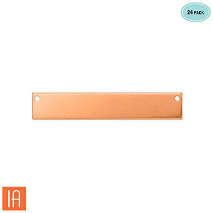 Premium Metal Stamping Rectangle Blanks for Metal Stamping and Jewelry Making (24 Count)