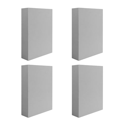 4 Pcs Large Stamping Foam Grey Moldable Foam Stamps Plastic Dry Foam Stamp Pad Cut and Dry Foam Stamping Foam Block for Sculpture (4 Count)