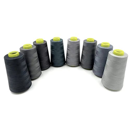 8 Cones of 3000 Yards Each Spool Thread for All Purpose (8 Count)