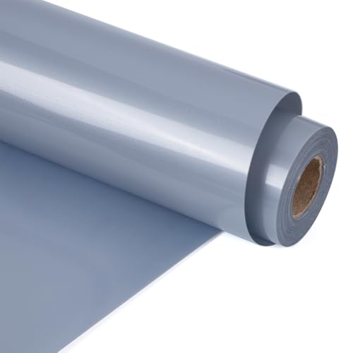 RENLITONG Silver Iron on Vinyl 12Inch by 13ft Roll Heat Transfer Vinyl for T (14.4 Ounce)
