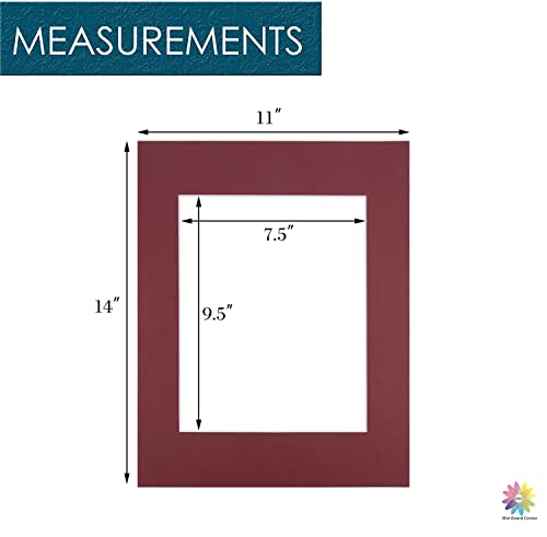Mat Board Center 10 Pack 11x14 Photo Mats for 8x10 Picture (10 Count)