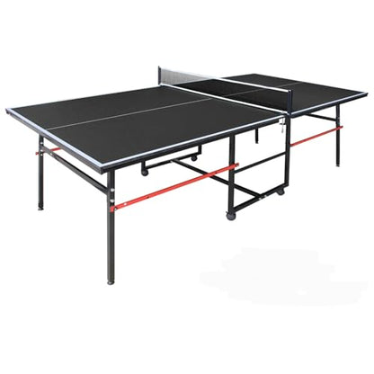 4.5FT/8FT/9FT Mid-Size Table Tennis Table (Black, 8FT)
