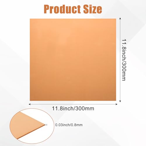Pure Copper Sheet 12”x 12”x 0.03”