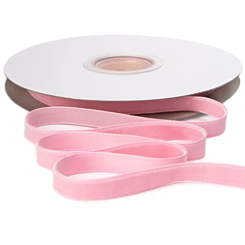 Polyester Pearl Pink Velvet Ribbon (30 Foot)