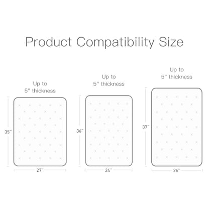 Organic Pack and Play Sheets Fitted 38”x26” 100% Muslin Cotton (2 Count)