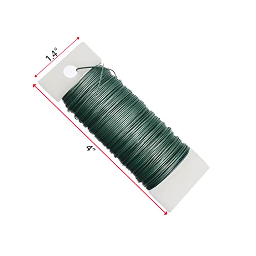 2 Rolls 76 Yards Flexible Floral Bind Wire 22 Gauge Paddle Wire