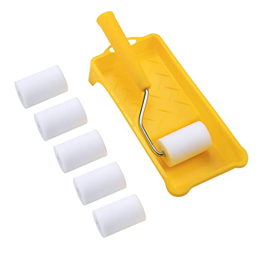 2Inch Mini Foam Paint Roller Kit 6 Refills