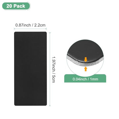20 Pack Anodized Aluminium Laser Engraved Mount Metal Plate 2x1x0.04 Inch Engraver Blank Anodized Aluminum Sheets for DIY Laser Printing (20 Count)