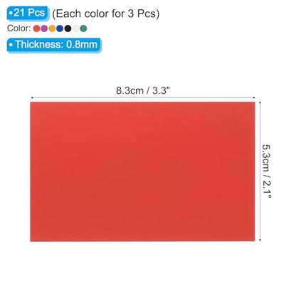 2.1x3.3 Inch Anodized Aluminum Sheet Metal (21 Count)