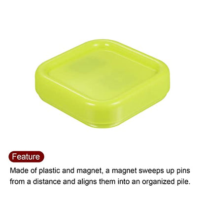 Magnetic Pin Cushion Square Plastic Magnetic Sewing Pin Holder Storage Case Needle Cushion Tool for Sewing DIY Projects