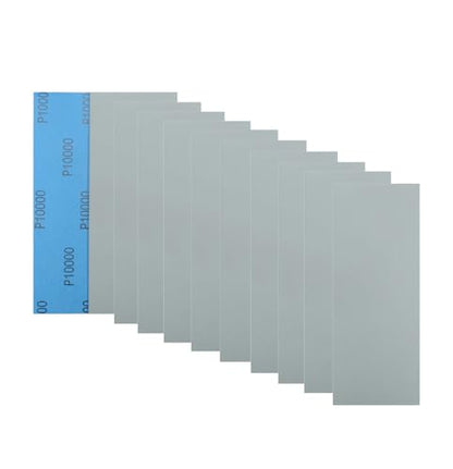 20Pcs 9 x 3.6 Inchs 10000 Grit Wet and Dry Handmade Universal Sanding Sheets (20 Count)
