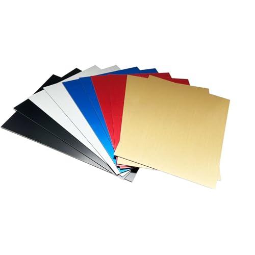 10Pcs 5 Color Anodized Aluminum Sheets (2 Sq Ft)
