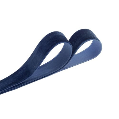 Vintage Sapphire Blue Velvet Ribbon (75 Foot)