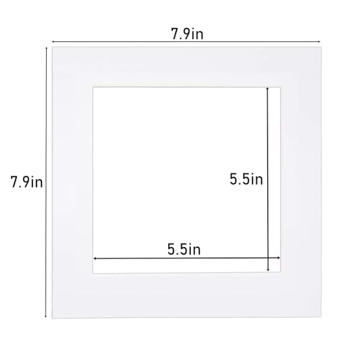 8x8 White Picture Mats (14 Count)