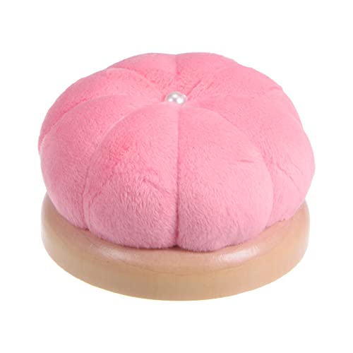 Wooden Base Needle Pincushions Japanese Style Pin Cushions Round Pin Cushion Needle Holder for Sewing Quilting Needlework DIY Crafts