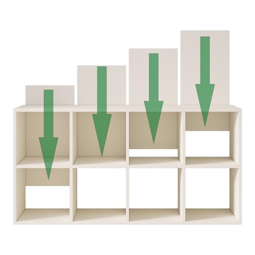 Wood Cube Storage Organizer Closet Cabinet for Living Room Bedroom Study Shelf Bookcase Wooden Floor Standing Open Bookshelf for Kids Home Office Display Storage Cabinet