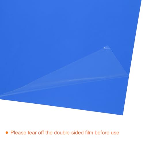 4Pcs A4 Gel Light Lighting Filter Overlay Transparent Color Correction Plastic Vinyl PVC Sheets Photography Television Dark Blue (4 Count)
