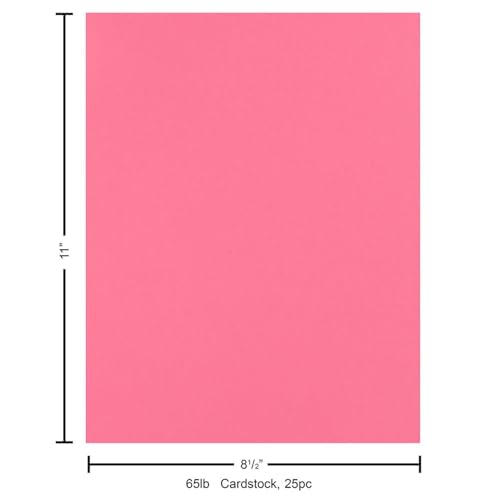 PA Paper Accents Stash Builder Cardstock 8.5" x 11" Hot Rose
