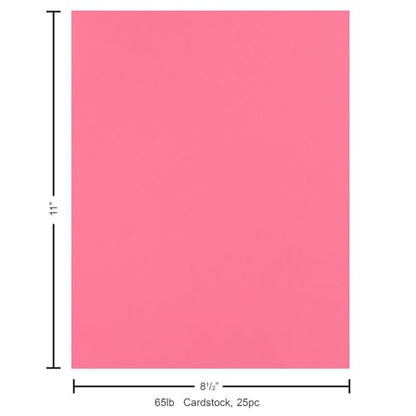 PA Paper Accents Stash Builder Cardstock 8.5" x 11" Hot Rose