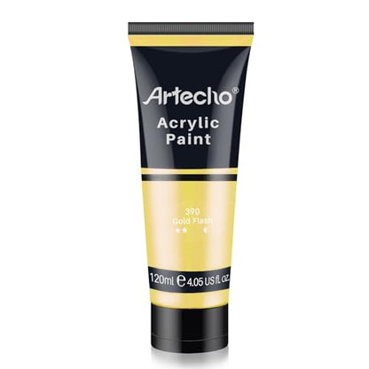 Gold Flash Acrylic Paint 120ml (4.05 Fl Oz)