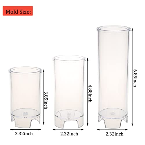 3PCS Pillar Candle Molds