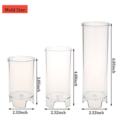 3PCS Pillar Candle Molds