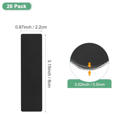 20 Pack Anodized Aluminium Laser Engraved Mount Metal Plate 3x1x0.02 Inch Engraver Blank Anodized Aluminum Sheets for DIY Laser Printing (20 Count)